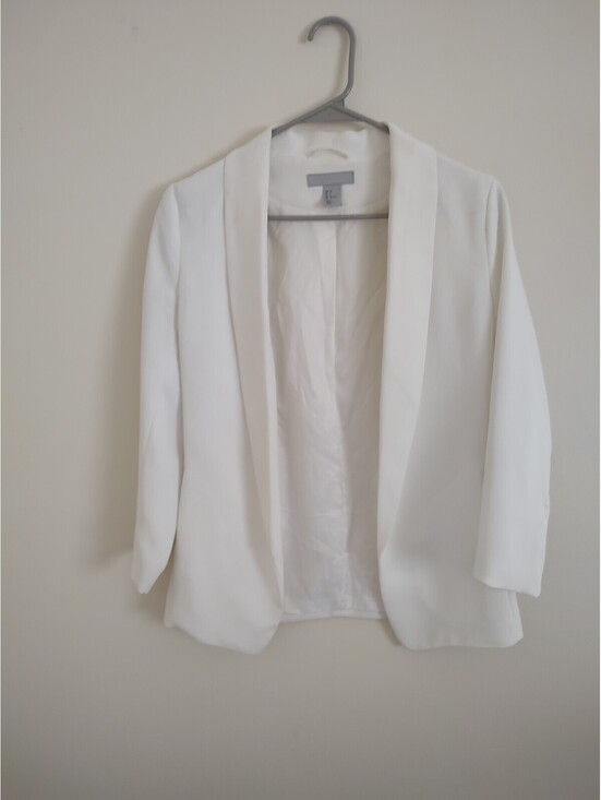 H&M Jackets & Blazers - H&M Women's White Blazer Jacket Size US